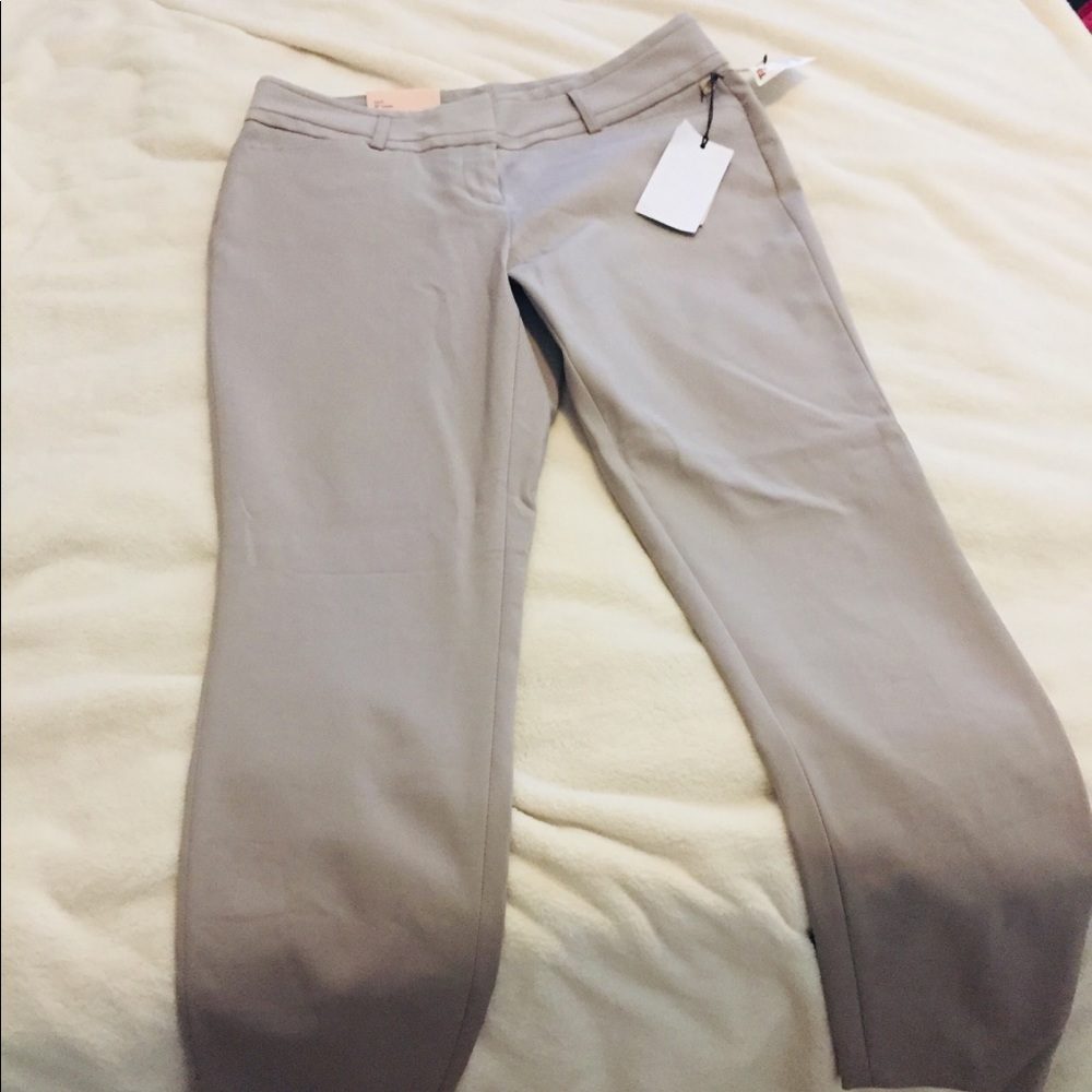 Tan/Grey work pants.